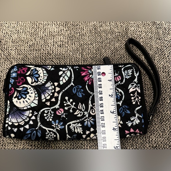 Vera Bradley Floral Black Wallet/ Wristlet Clutch - Picture 5 of 7